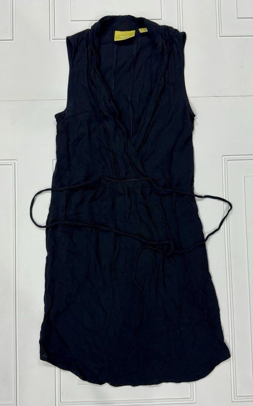 Maeve Anthropologie Womens Sz S Black Sleeveless Tiered Maxi Dress